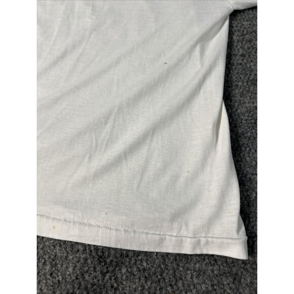 Vintage Single Stitch Hanes Best Butterfly Psychadelic White 80s 90s Size L - Picture 11 of 11